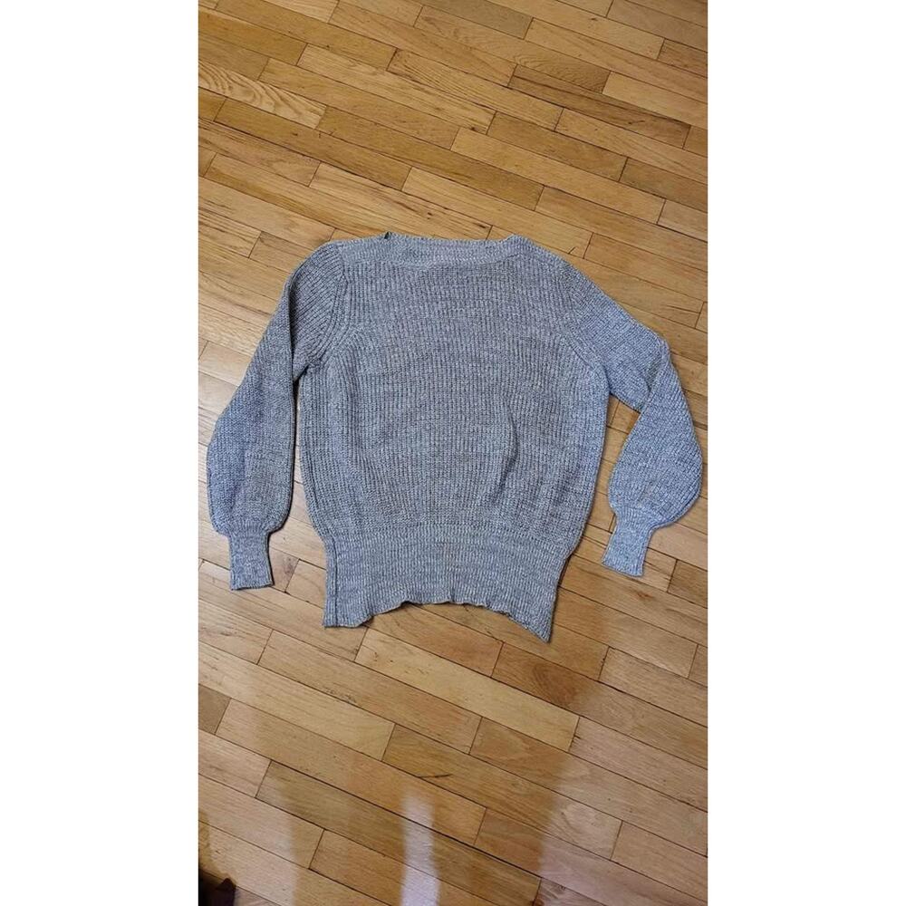 Women's Knit Gray/White Sweater Size 1X